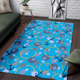 Anchor Circle Rope Pattern Area Rug