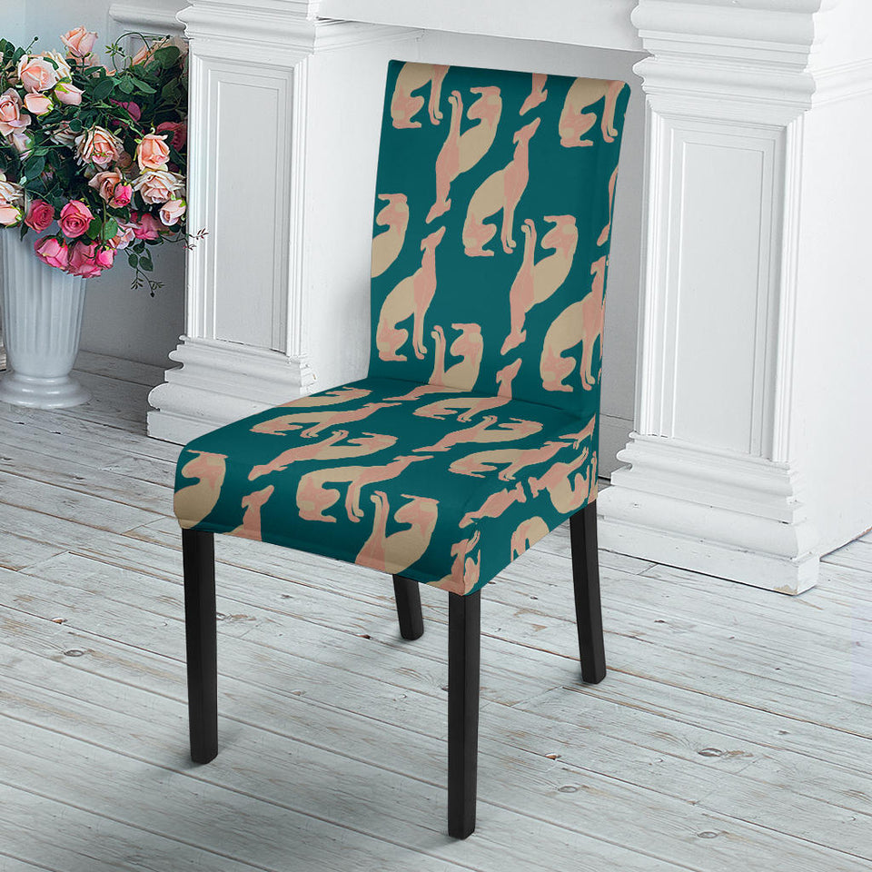 Greyhound Pattern Print Design 05 Dining Chair Slipcover