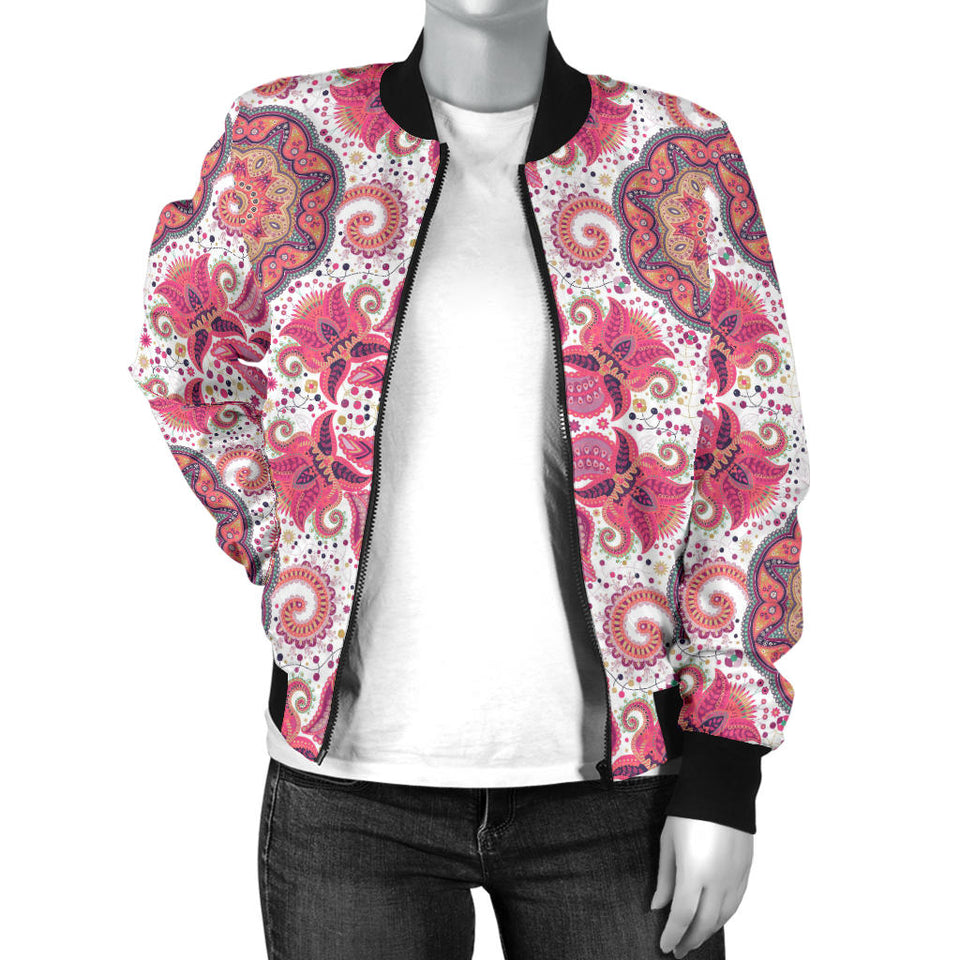 Indian Pattern Women Bomber Jacket