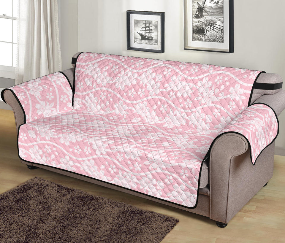 Sakura Pink Pattern Sofa Cover Protector