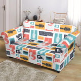 Guitar Pattern Background Loveseat Couch Slipcover