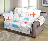 Airplane Cloud Pattern Loveseat Couch Cover Protector