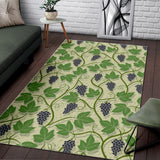 Grape Leaves Pattern Area Rug