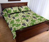 Grape Leaves Pattern Quilt Bed Set