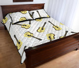 Classic Guitar Pattern Quilt Bed Set