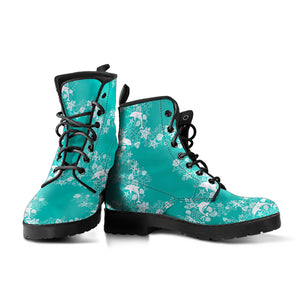 Dolphin Sea Shell Starfish Pattern Leather Boots