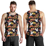 Japanese Crane Pattern Men Tank Top