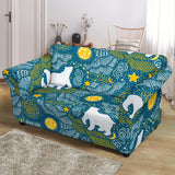 Polar Bear Pattern Loveseat Couch Slipcover