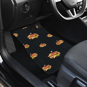 Sandwich Pattern Print Design 03 Front and Back Car Mats