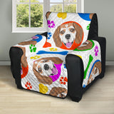 Colorful Beagle Bone Pattern Recliner Cover Protector