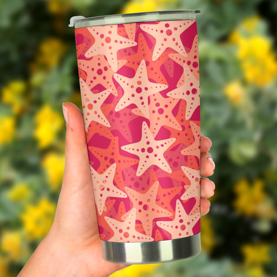 Starfish Red Theme Pattern Tumbler