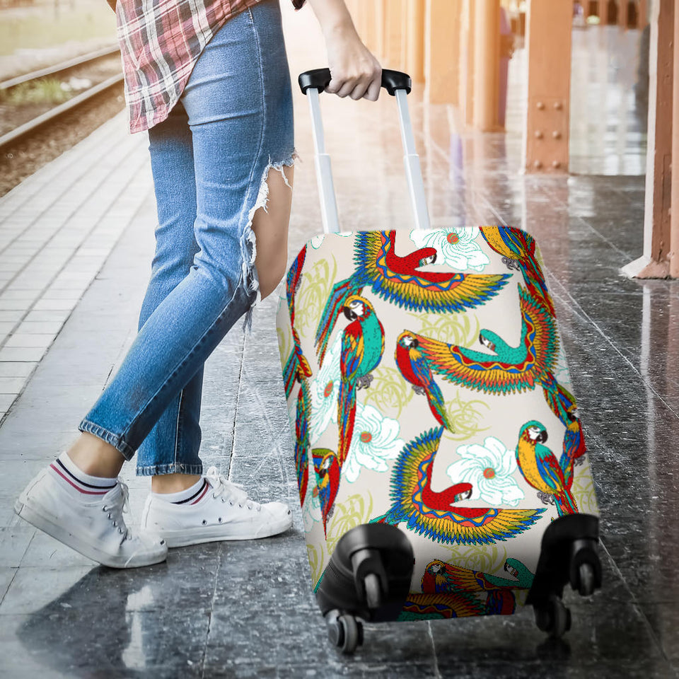 Parrot Flower Pattern Luggage Covers