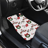 Hedgehog Pattern Print Design 05 Front and Back Car Mats