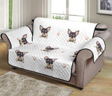 Cute Chihuahua Paw Pattern Loveseat Couch Cover Protector