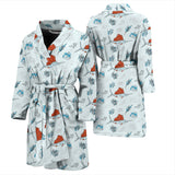 Swordfish Pattern Print Design 03 Men Bathrobe