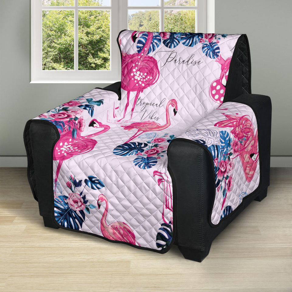 Flamingo Pink Pattern Recliner Cover Protector