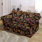 Rooster Chicken Flower Pattern Loveseat Couch Slipcover