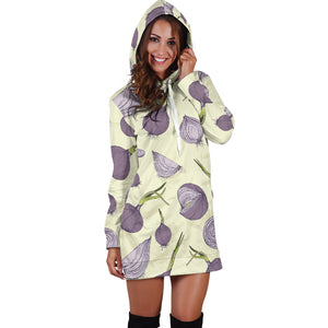 Onion Pattern Set Women Hoodie Dress