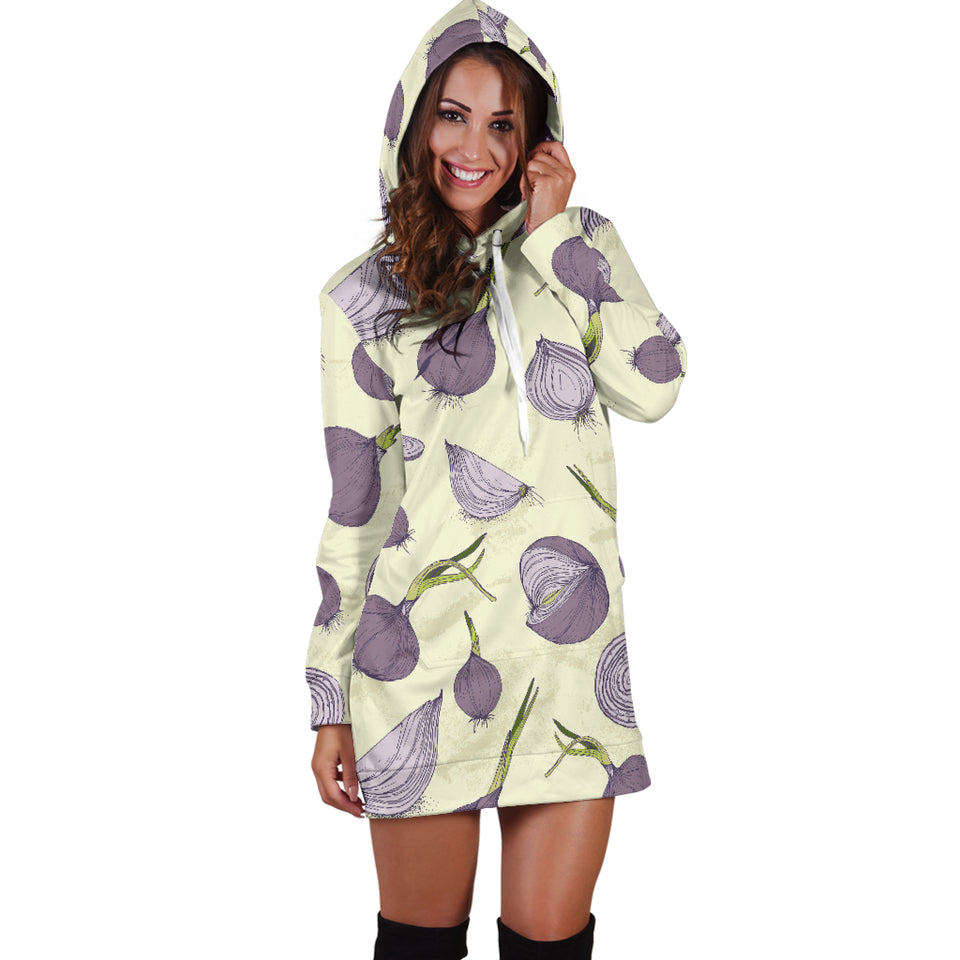 Onion Pattern Set Women Hoodie Dress