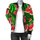 Watermelon Pattern Theme Women Bomber Jacket