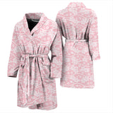 Sakura Pink Pattern Men Bathrobe