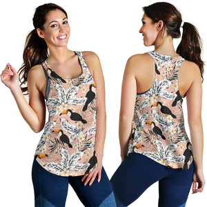 Toucan Theme Pattern Women Racerback Tank Top