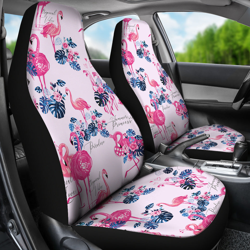 Flamingo Pink Pattern Universal Fit Car Seat Covers