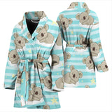 Sleep Koala Pattern Women Bathrobe