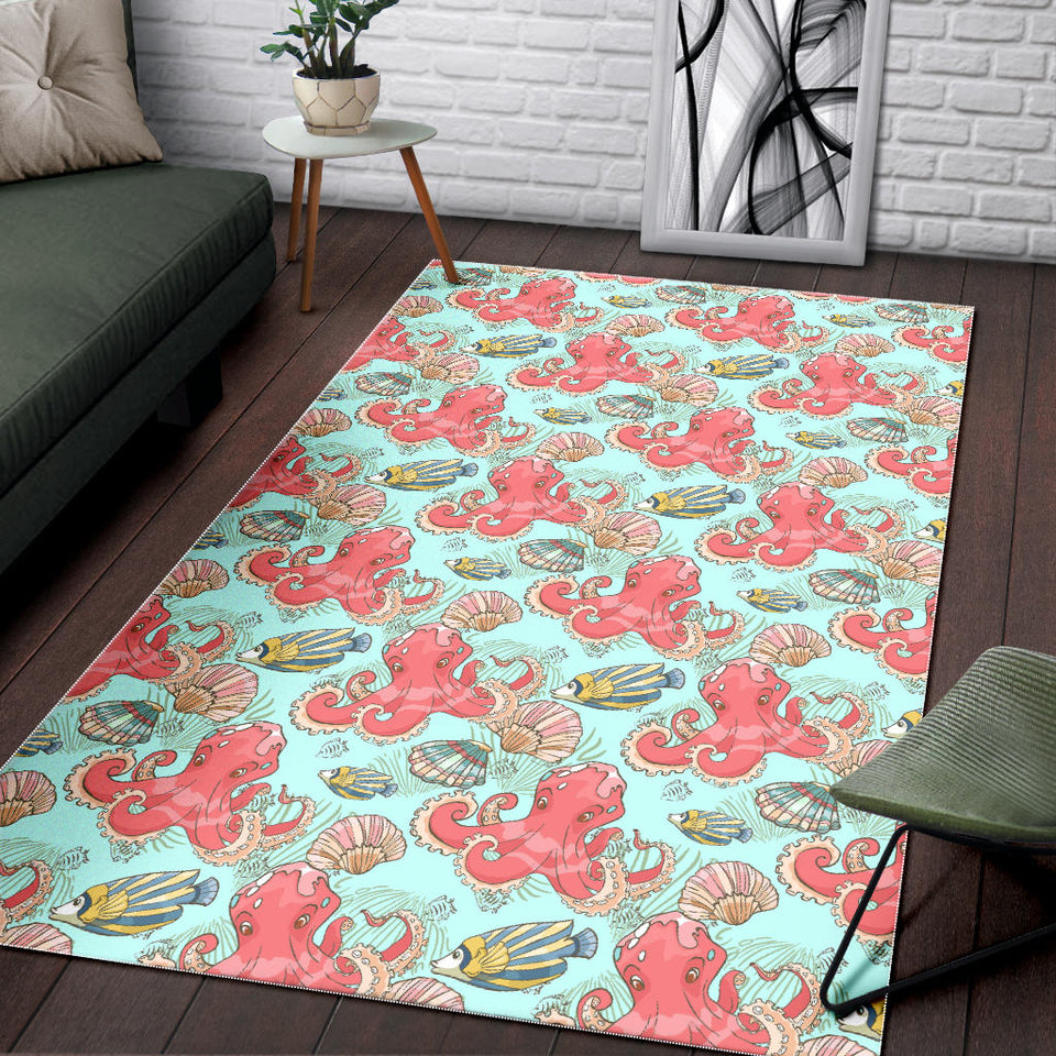 Octopus Fish Shell Pattern Area Rug