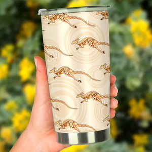 Kangaroo Aboriginal Pattern Background Tumbler