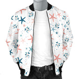 Starfish Pattern Background Men Bomber Jacket