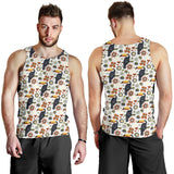 Toucan Flower Pattern Men Tank Top