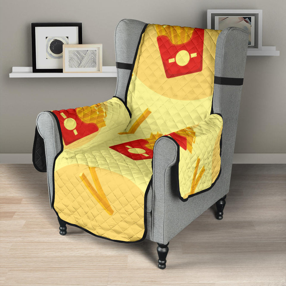 French Fries Pattern Background Chair Cover Protector