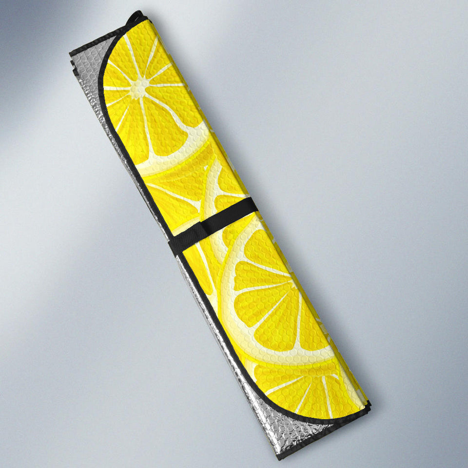 Sliced Lemon Pattern Car Sun Shade