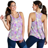 Unicorn Heart Pattern Women Racerback Tank Top