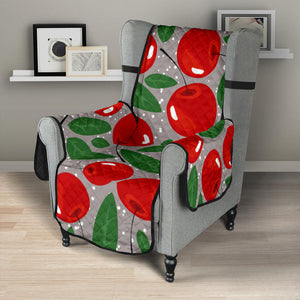Cherry Leaves Pattern Chair Cover Protector