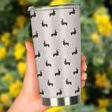 Siberian Husky Pattern Background Tumbler