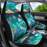 Sailboat Water Color Pattern Universal Fit Car Seat Covers