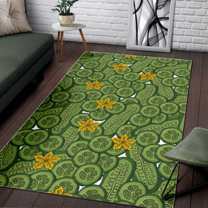 Cucumber Pattern Theme Area Rug