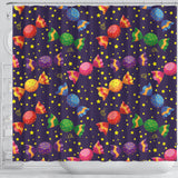 Candy Star Pattern Shower Curtain Fulfilled In US
