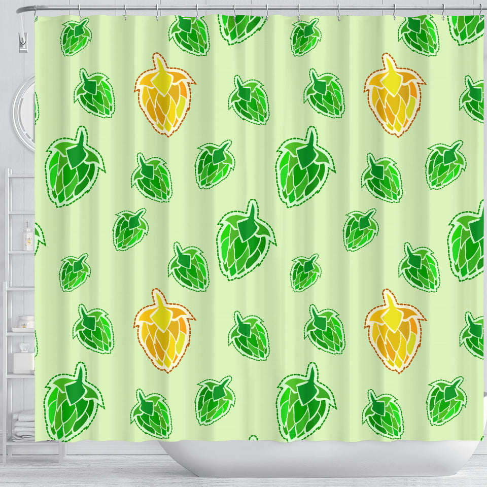 Hop Graphic Decorative Pattern Shower Curtain Fulfilled In US