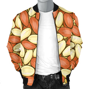 Peanut Pattern Background Men Bomber Jacket