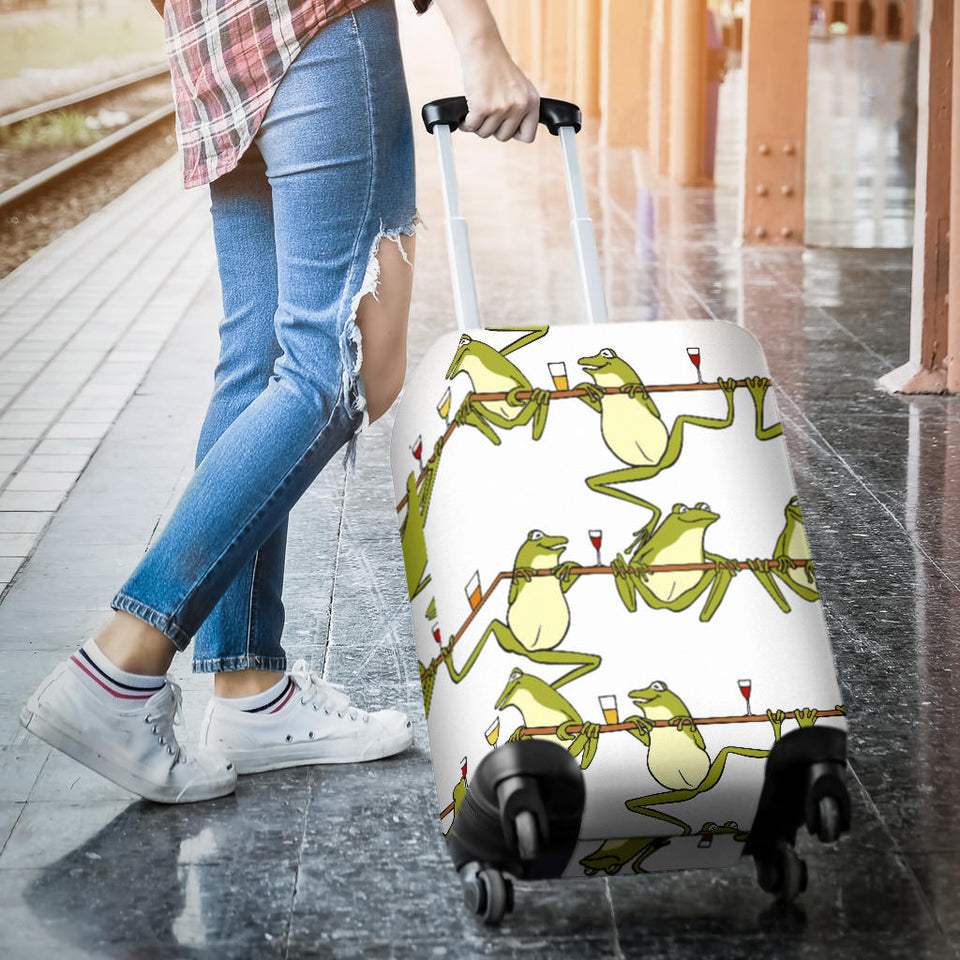Frog drunk Pattern Luggage Covers