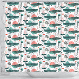 Whale Jelly Fish Pattern  Shower Curtain Fulfilled In US