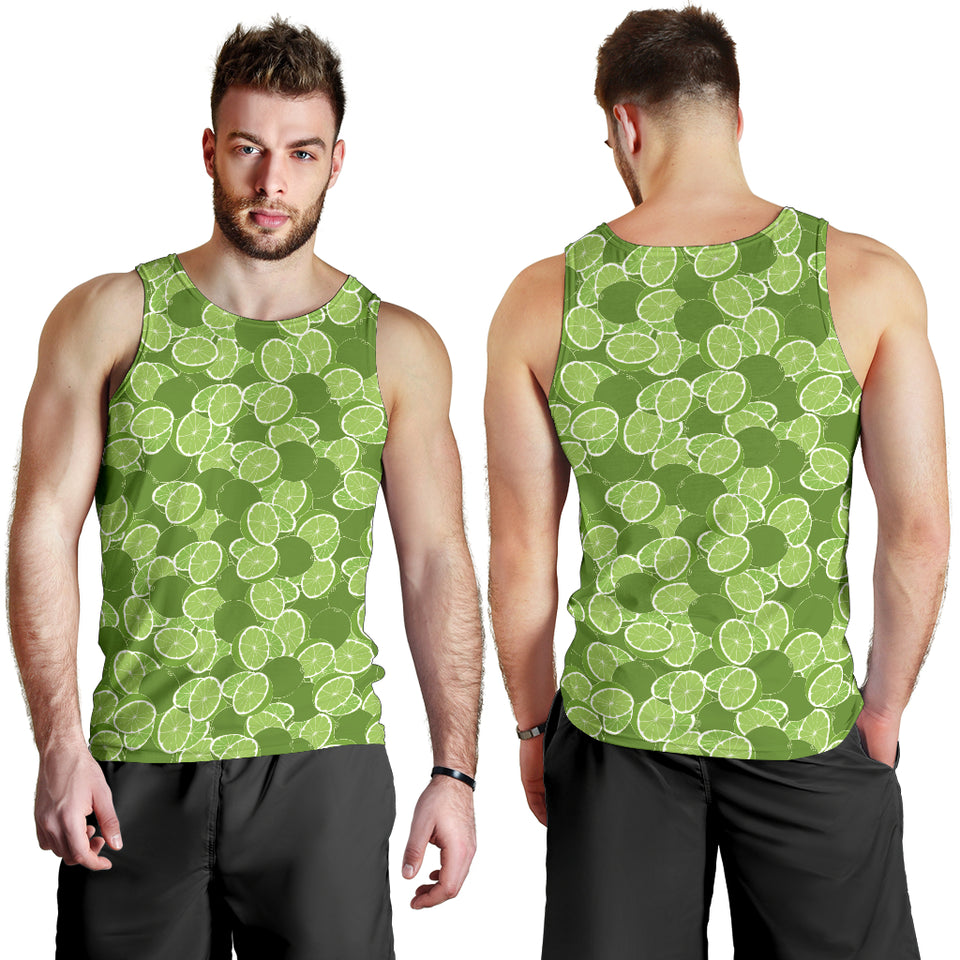 Lime Pattern Background Men Tank Top