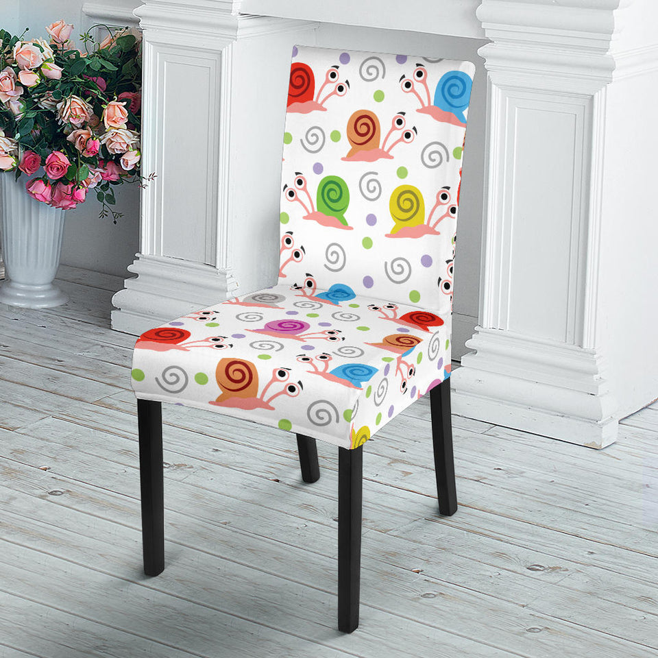 Snail Pattern Print Design 05 Dining Chair Slipcover