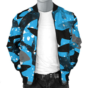 Shark Pattern Background Men Bomber Jacket