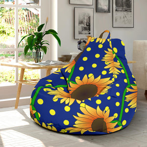 Sunflower Pokka Dot Pattern Bean Bag Cover