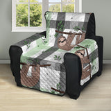 Sloth Pattern Stripe Background Recliner Cover Protector