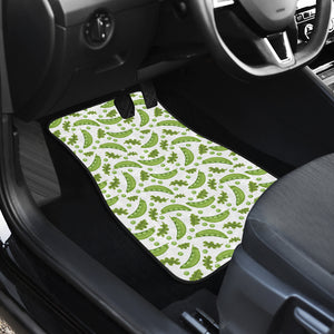 Green Peas Pattern Print Design 02 Front Car Mats